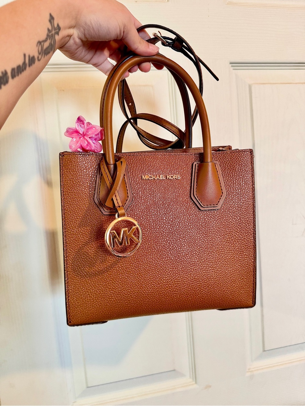 Michael Kors Brown Leather Crossbody Bag
